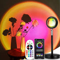 Sunset Lamp Projection, Sunset Night Light Rainbow Projector 180° 16 Color Changing 4 Modes, Vlog, Photography, Decorative, Party Decor,