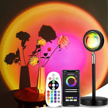 Sunset Lamp Projection, Sunset Night Light Rainbow Projector 180° 16 Color Changing 4 Modes, Vlog, Photography, Decorative, Party Decor,